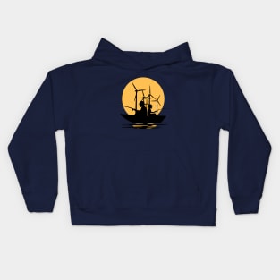 Fishing therapy Kids Hoodie